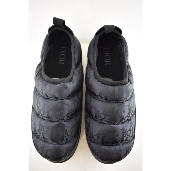 Dior Mens Snow Slipper Navy Blue Oblique Black Flat Slip On Loafer Sneaker 44 11 - Picture 11 of 16